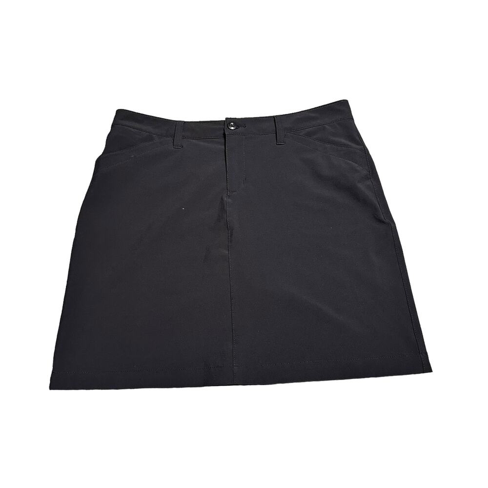 Eddie Bauer Black Skort Size 8 Activewear Front Back Pockets